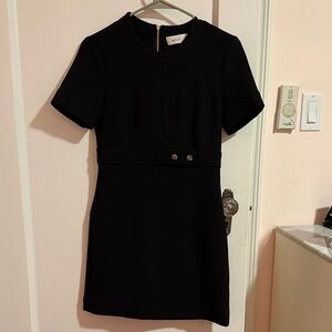 A.L.C. Black Mini Dress with Button Detail
